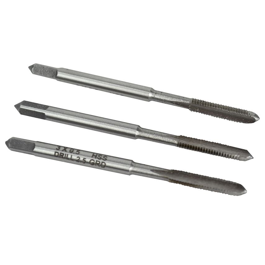 HSS Straight Flute Tap Set M3 x 0.5, 3 Piece FAIHSSTM3