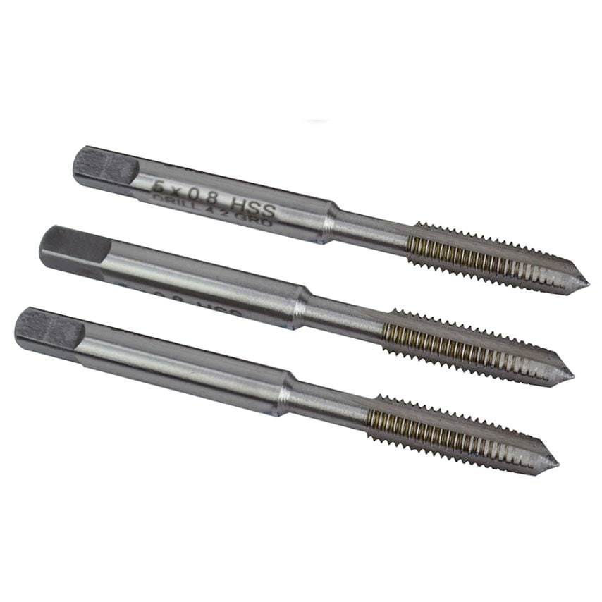 HSS Straight Flute Tap Set M5 x 0.8, 3 Piece FAIHSSTM5