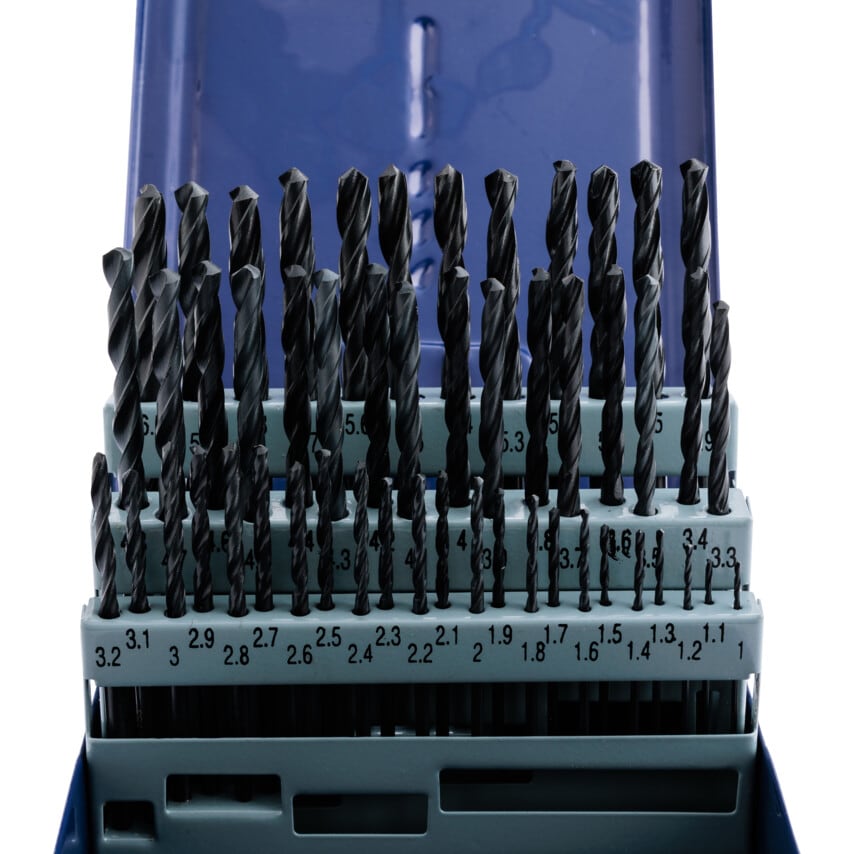 HSS Straight Shank Roll Forged Drill Set 1-6mmx0.1mm (Set of 51)