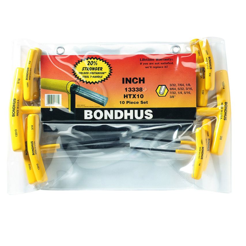 HTX10F10 Piece 3/32-3/8 T-Handle Hex, 13338