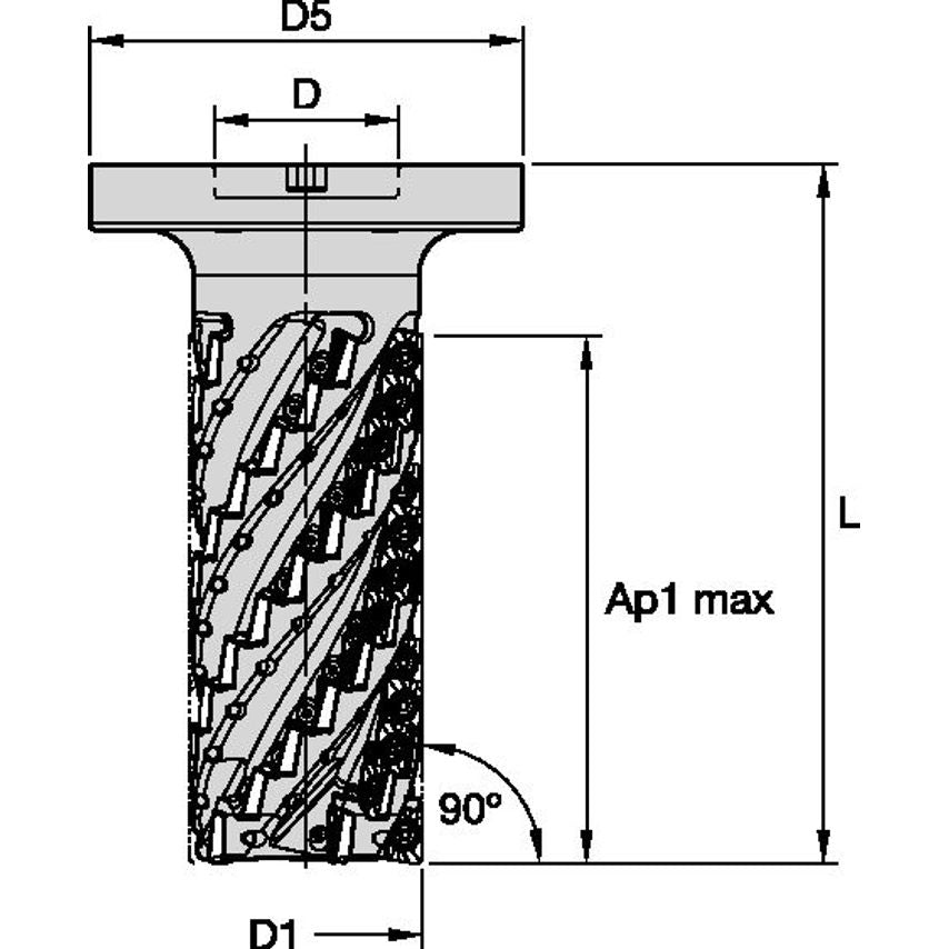 HUU250R566M631A15F6 Helical Harvi Ultra Cutter In