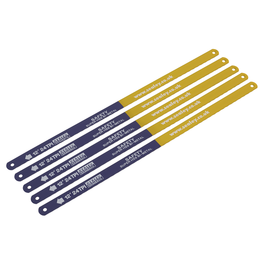 Hacksaw Blade 300mm HSS Bi-Metal 24tpi, Pack of 5