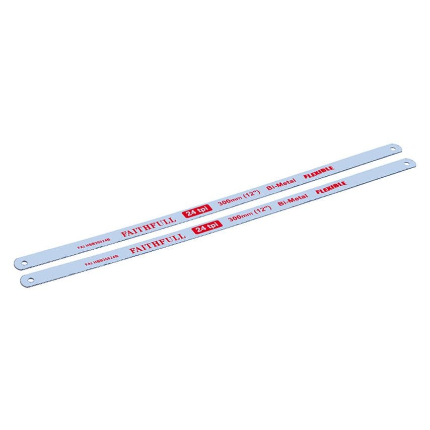 Hacksaw Blades 300mm (12in) x 24 TPI (Pack 2) FAIHSB30024