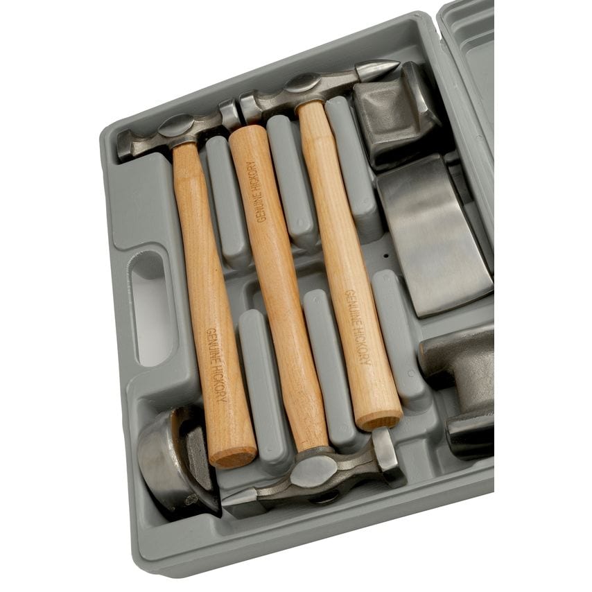 Hammer & Dolly Panel Beating 7pc Kit, Hickory Handle