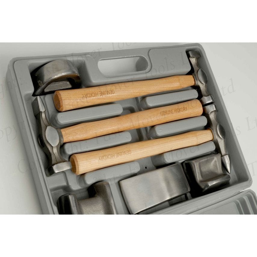 Hammer & Dolly Panel Beating 7pc Kit, Hickory Handle