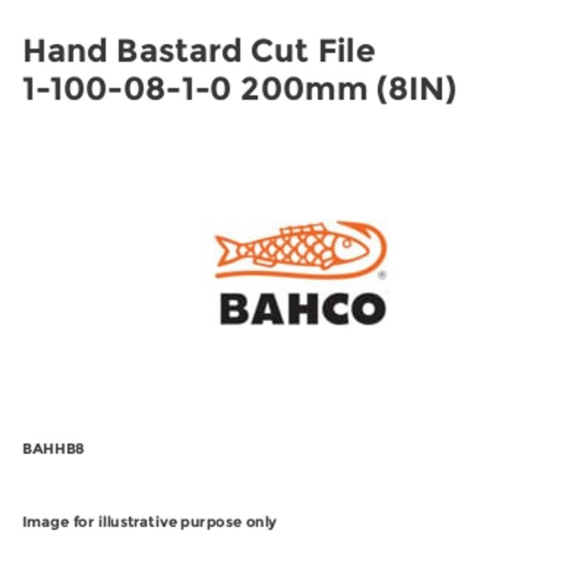 Hand Bastard Cut File 1-100-08-1-0 200mm (8IN)