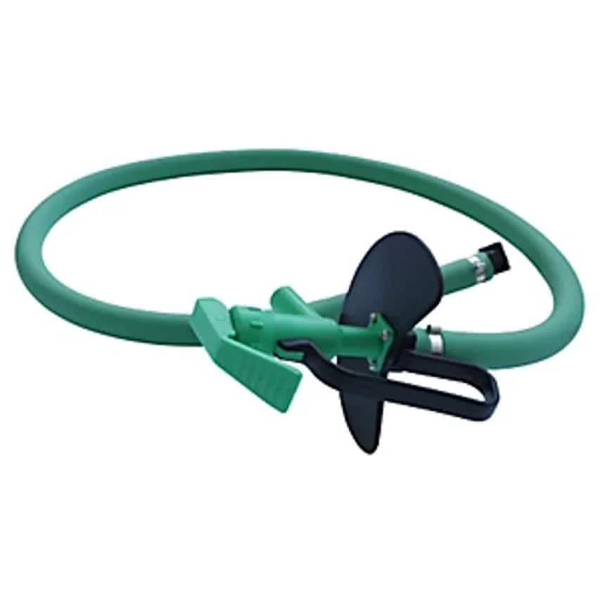 Hand Pump Discharge Hose With Tap, For Acids, Green, Length 1.5 M
