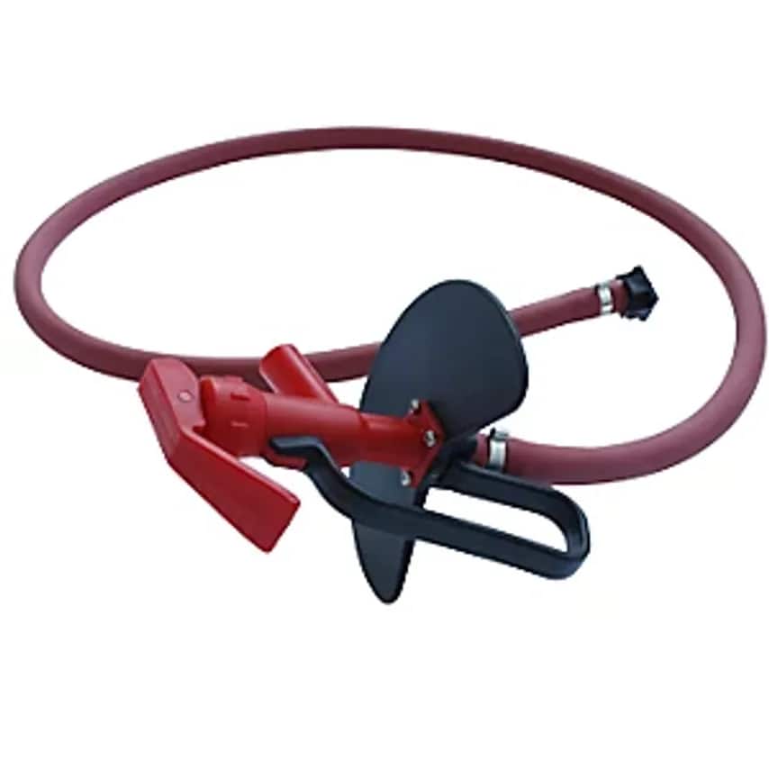 Hand Pump Discharge Hose With Tap, For Lyes, Red, Length 1.5 M