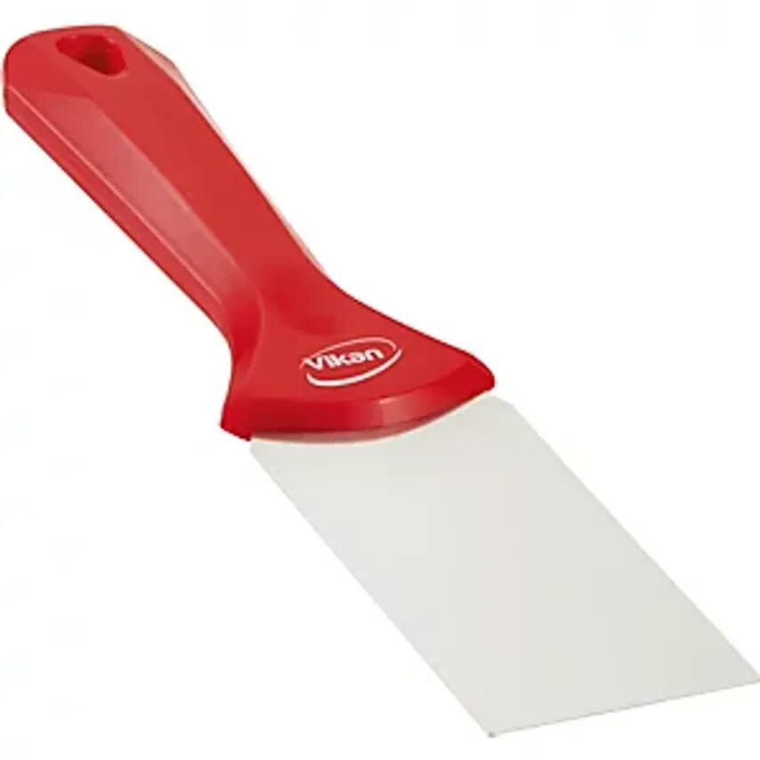 Hand Scraper With Stainless Steel Blade, Width 50mm, Pack Of 10, Red