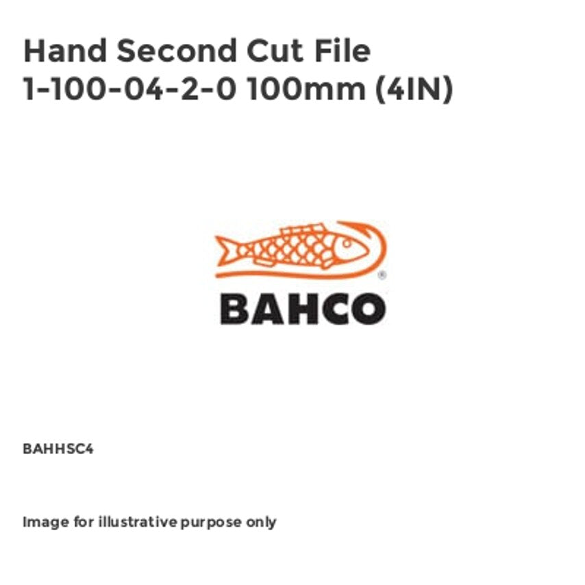 Hand Second Cut File 1-100-04-2-0 100mm (4IN)