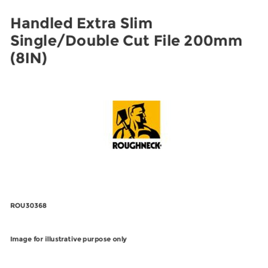 Handled Extra Slim Single/Double Cut File 200mm (8IN) ROU30368