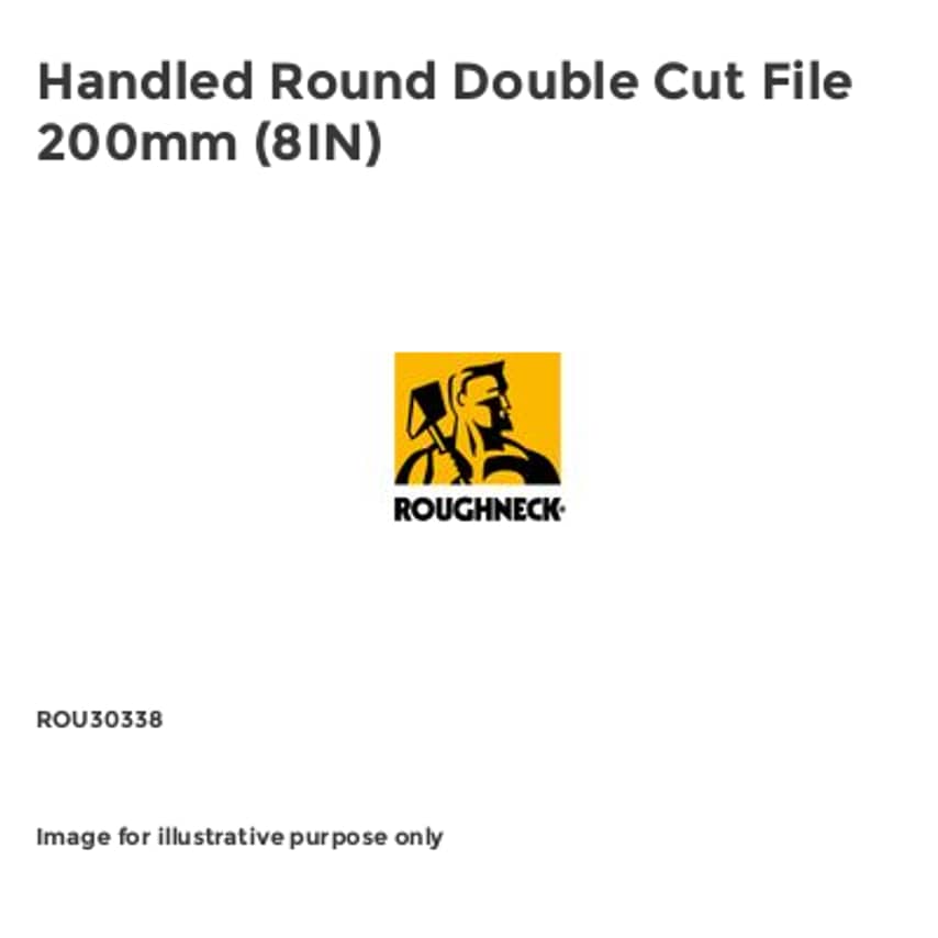 Handled Round Double Cut File 200mm (8IN)