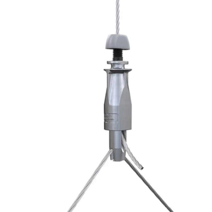 Hanger Alphawedge End 2M Wire Rope No.3 110Kg Zinc Y-fit Tog - UG3-YTG150mm-DA8G-2M
