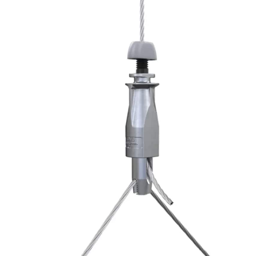 Hanger Alphawedge End 4M Wire Rope No.3 110Kg Zinc Y-fit Tog - UG3-YTG150mm-DA8G-4M