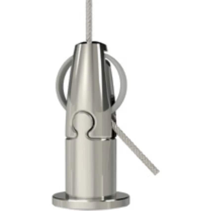 Hanger Disc 1M Wire Rope No.1 0-15Kg Galvanised Steel Tophat Fixing