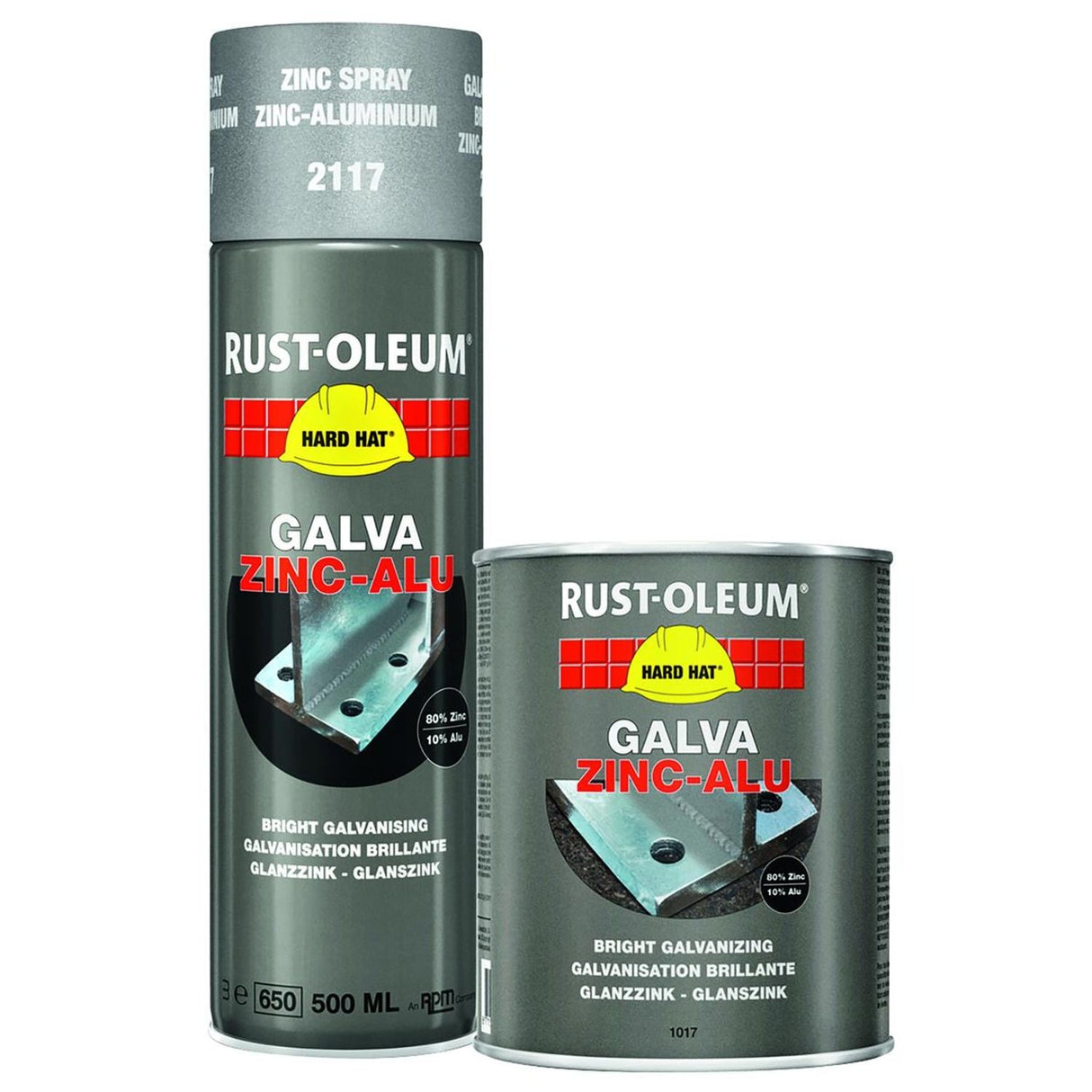 Hard Hat 1KG Galvanised Zinc-aluminium Paint - RUS-1017.1