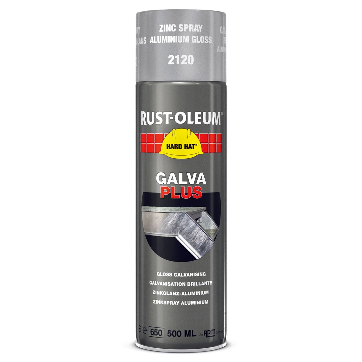 Hard Hat 500ML Spray Zinc Gloss - RUS-2120