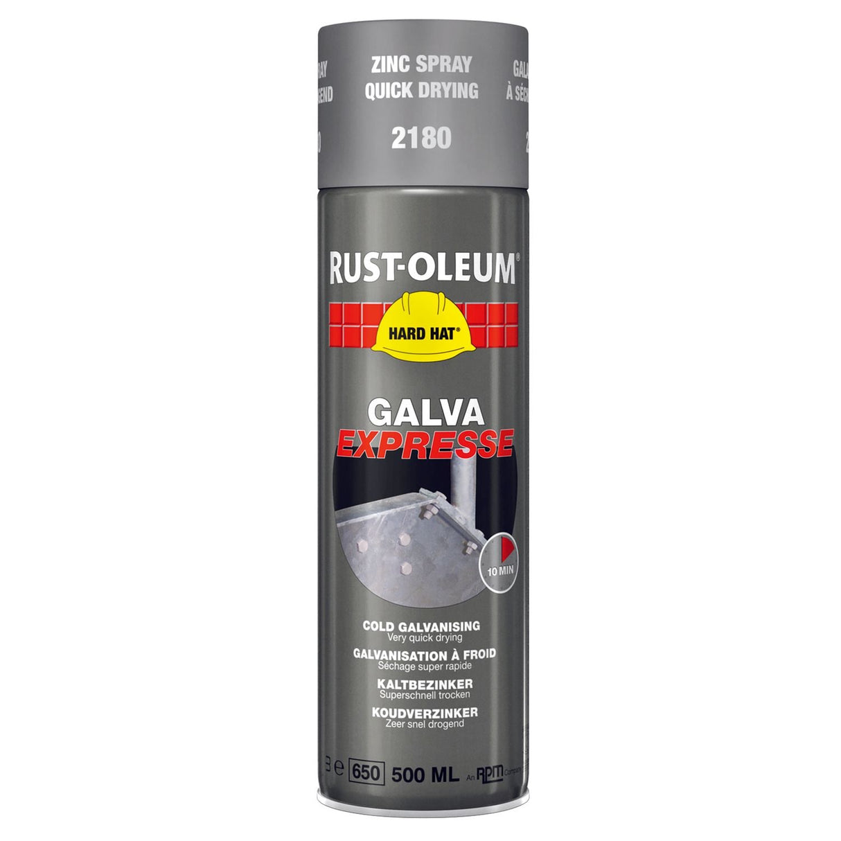 Hard Hat 500ML Spray Zinc Primer - RUS-2180