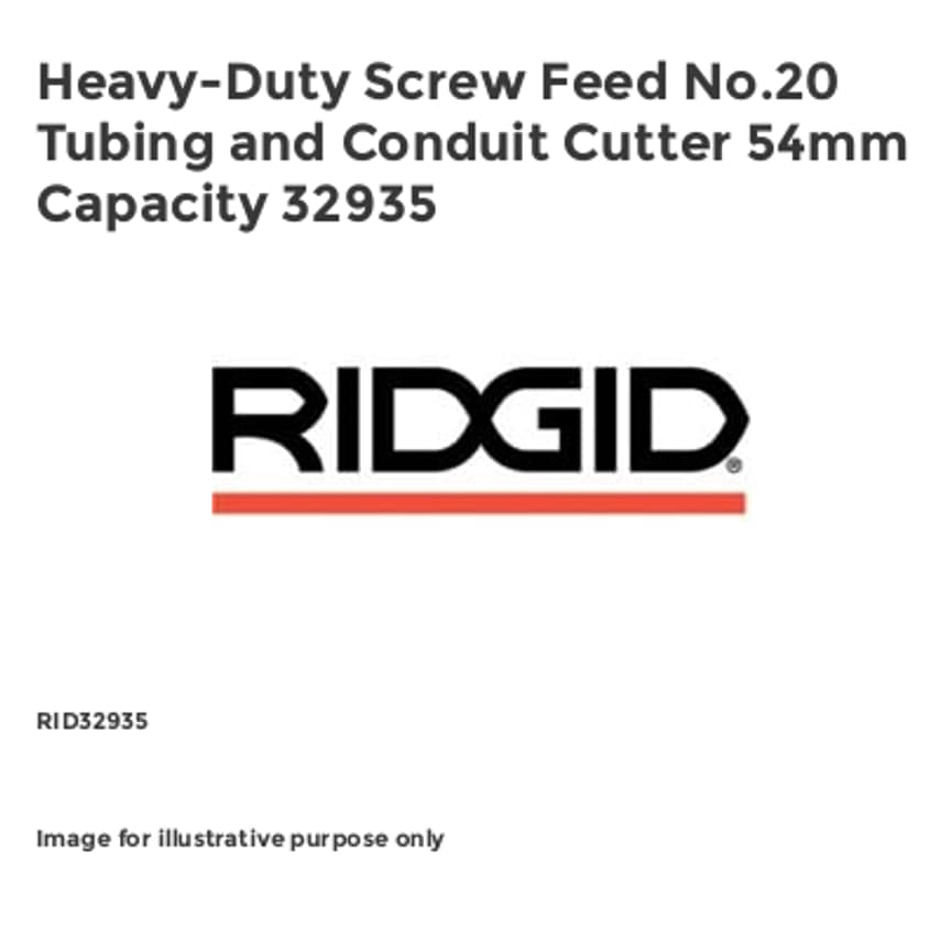 Heavy-Duty Screw Feed No.20 Tubing and Conduit Cutter 54mm Capacity 32935