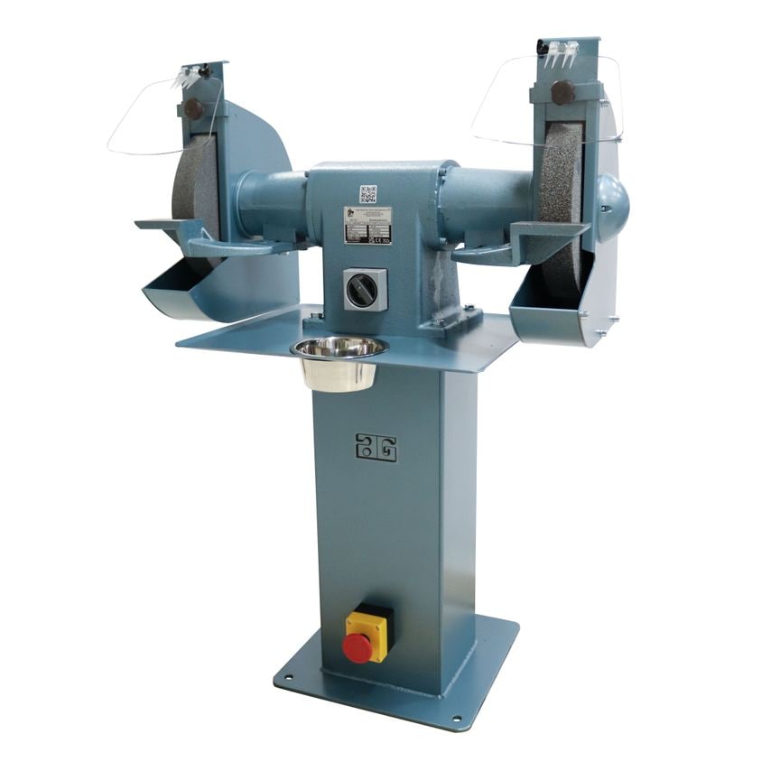 Heavy Duty Bench Grinder  on Pedestal with Working Table and Water Cup EP312 400V 2.2kW