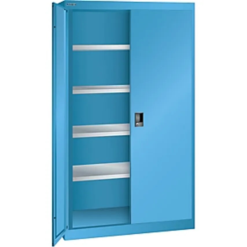 Heavy Duty Cupboard, 4 Shelves, Light Blue
