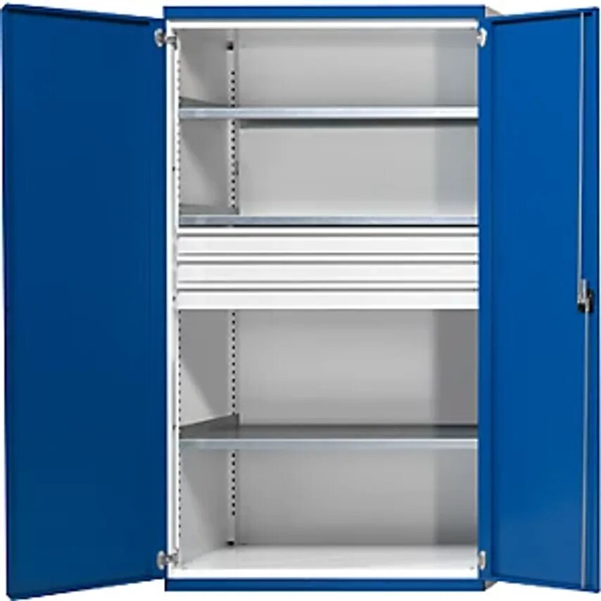 Heavy Duty Cupboard With 3 Shelves, 3 Drawers 120mm, HxWxD 1950 X 1084 X 690mm