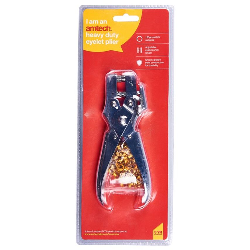 Heavy Duty Eyelet Plier with 100 Eyelets