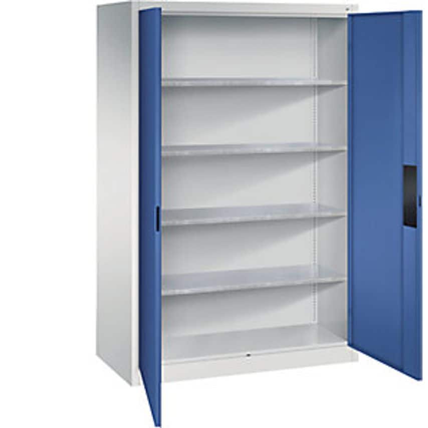 Heavy Duty Workshop Cupboard, Width 1200mm, Depth 600mm, Gentian Blue Door