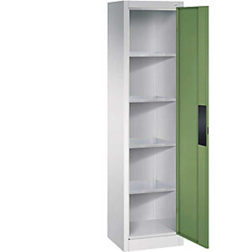 Heavy Duty Workshop Cupboard, Width 502mm, Depth 400mm, Reseda Green Door