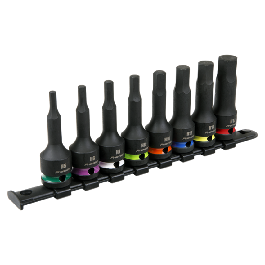 Hex Impact Socket Bit Set 8pc 1/2"Sq Drive - AK56001