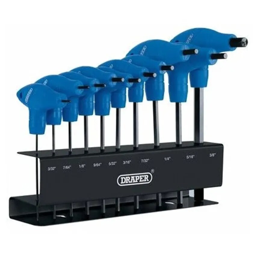 Hex Key 10 Piece Imperial T-Handle Set 3/32-3/8IN Chrome Vndm S