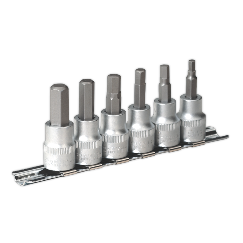 Hex Key Socket Bit Set6 Piece 3/8" Square Drive Metric