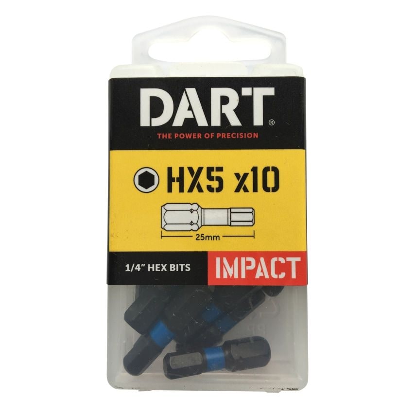 Hex No.5 Impact Driver Bit - Pack 10