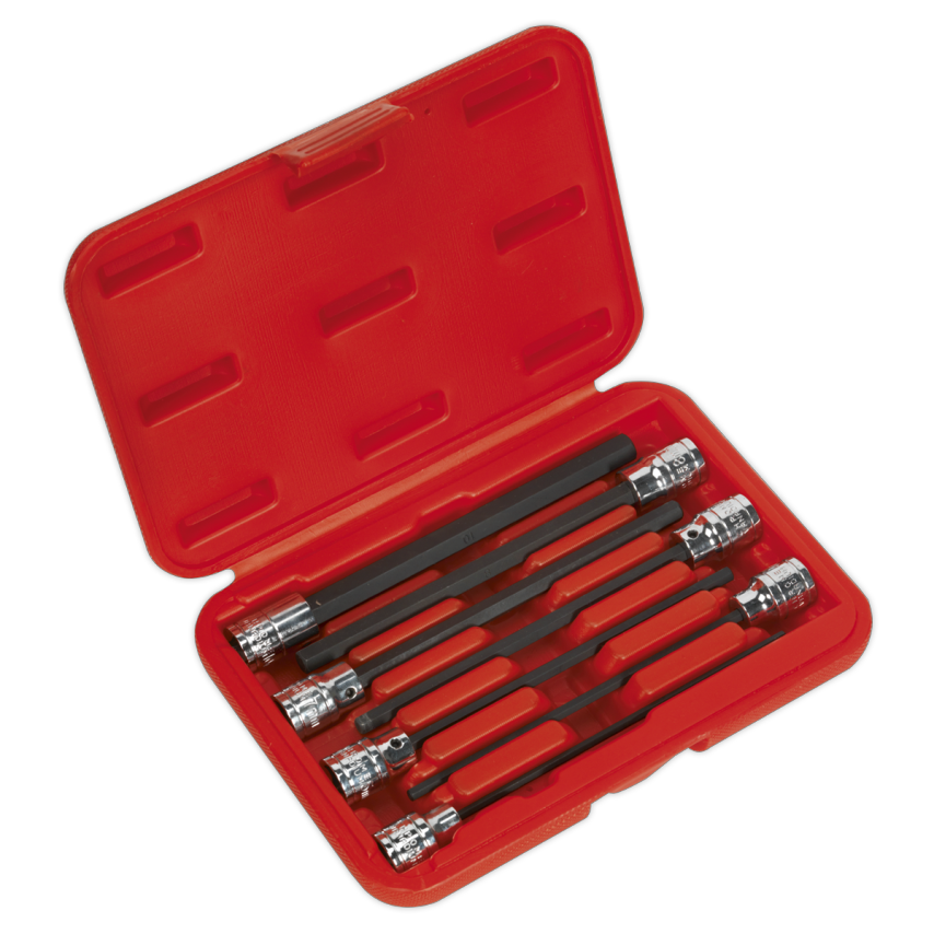 Hex Socket Bit Set7 Piece 3/8" Square Drive 150mm Metric