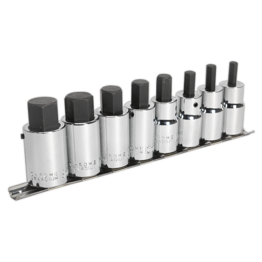 Hex Socket Bit Set8 Piece 1/2" Square Drive Metric