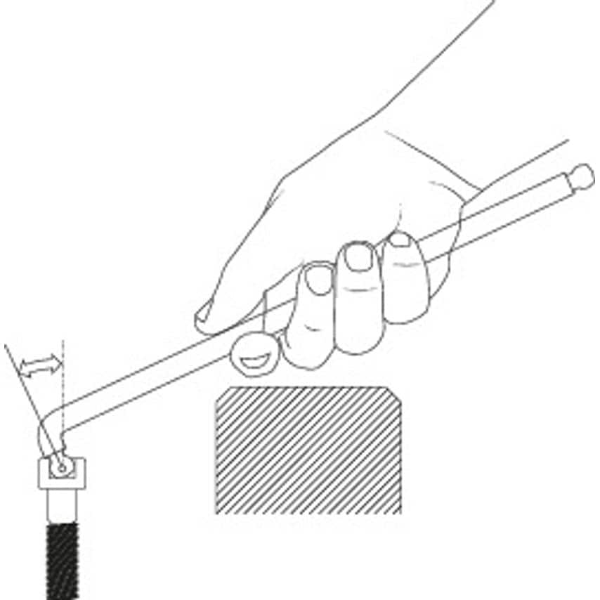 Hexagon Allen key XL, double ball end 2.5 mm