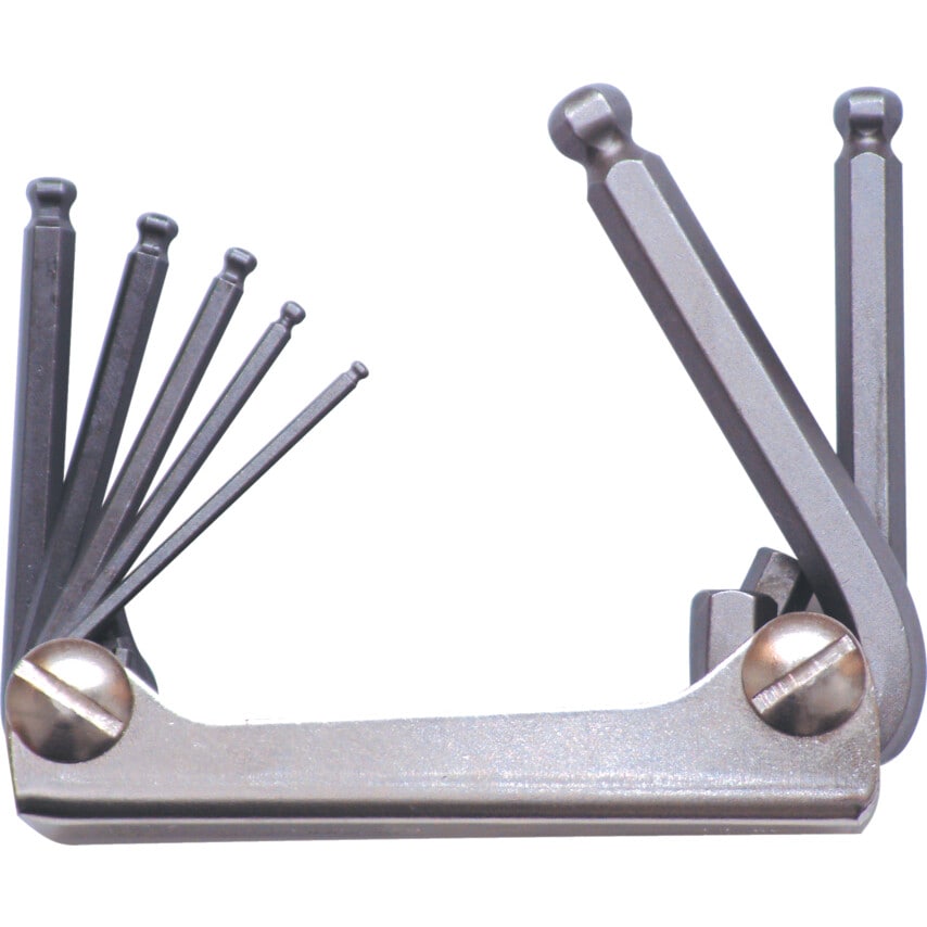 Hexagon Ball Wrench Clip Set - Metric 7 Piece