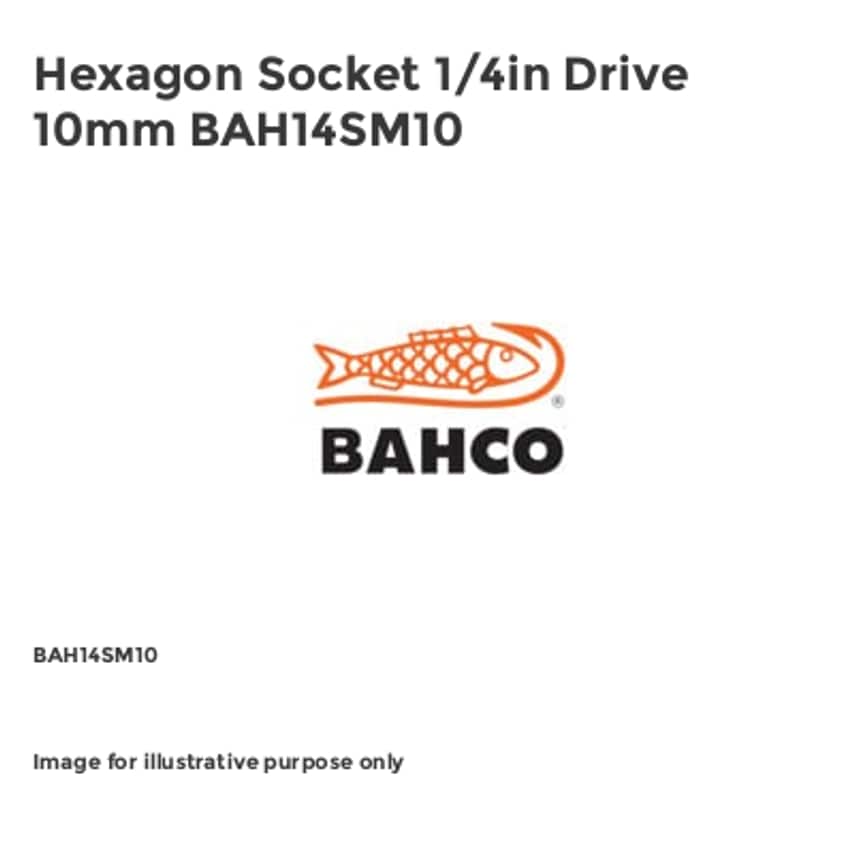 Hexagon Socket 1/4in Drive 10mm BAH14SM10
