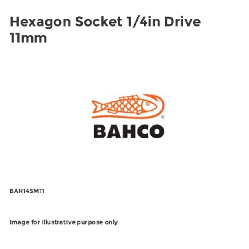 Hexagon Socket 1/4in Drive 11mm BAH14SM11