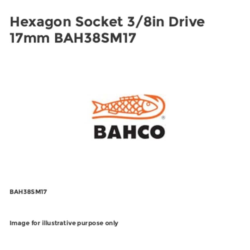 Hexagon Socket 3/8in Drive 17mm BAH38SM17