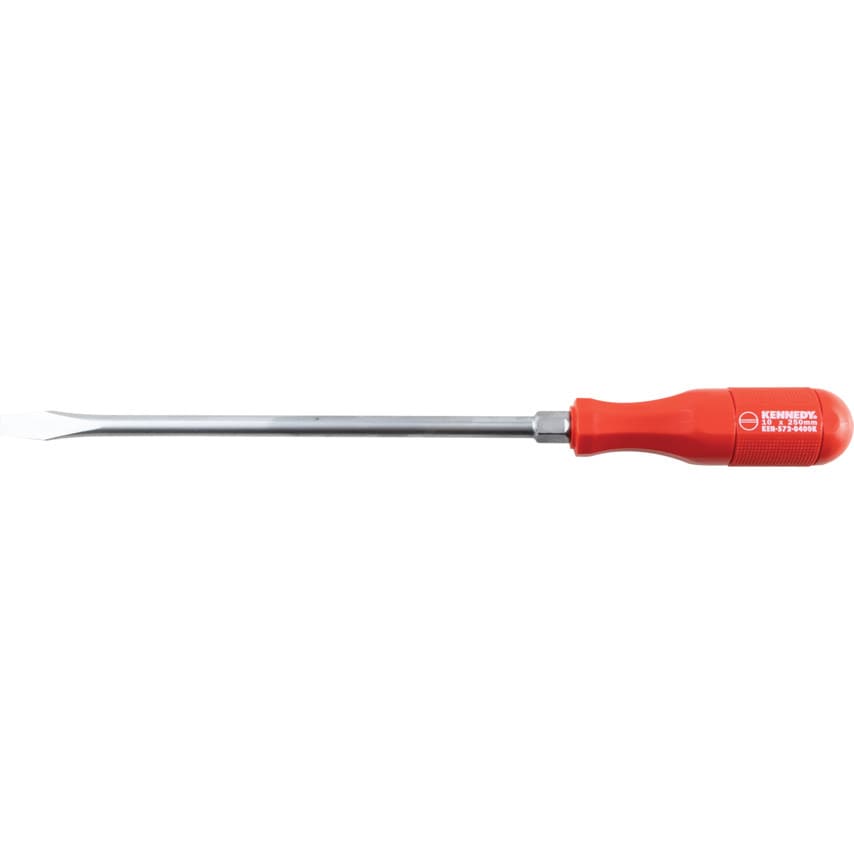Hi-Grip Flat Head Screwdriver, 10.0mm Slotted Tip, 250mm Blade