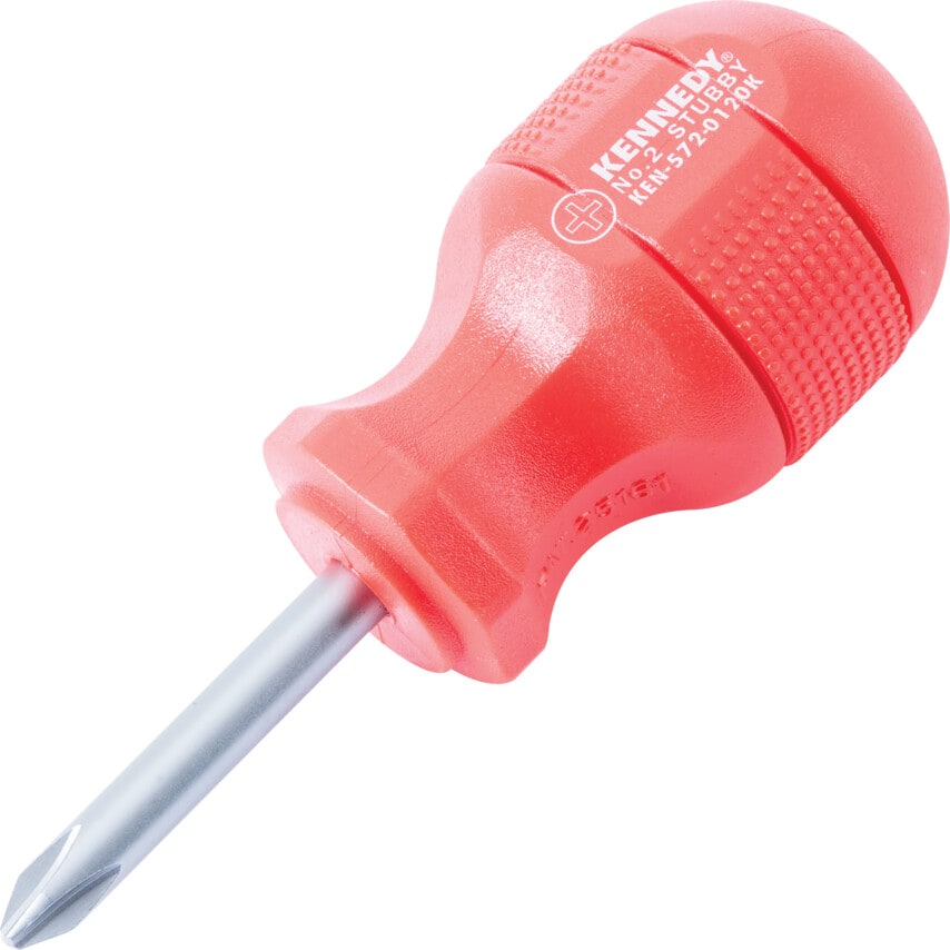 Hi-Grip Stubby Phillips Screwdriver, No.2 Phillips Tip, 40mm Blade