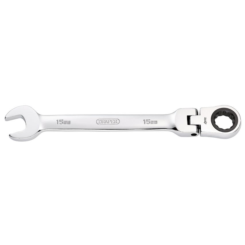 Hi-Torq Metric Flexible Head Ratcheting Combination Spanner 15mm