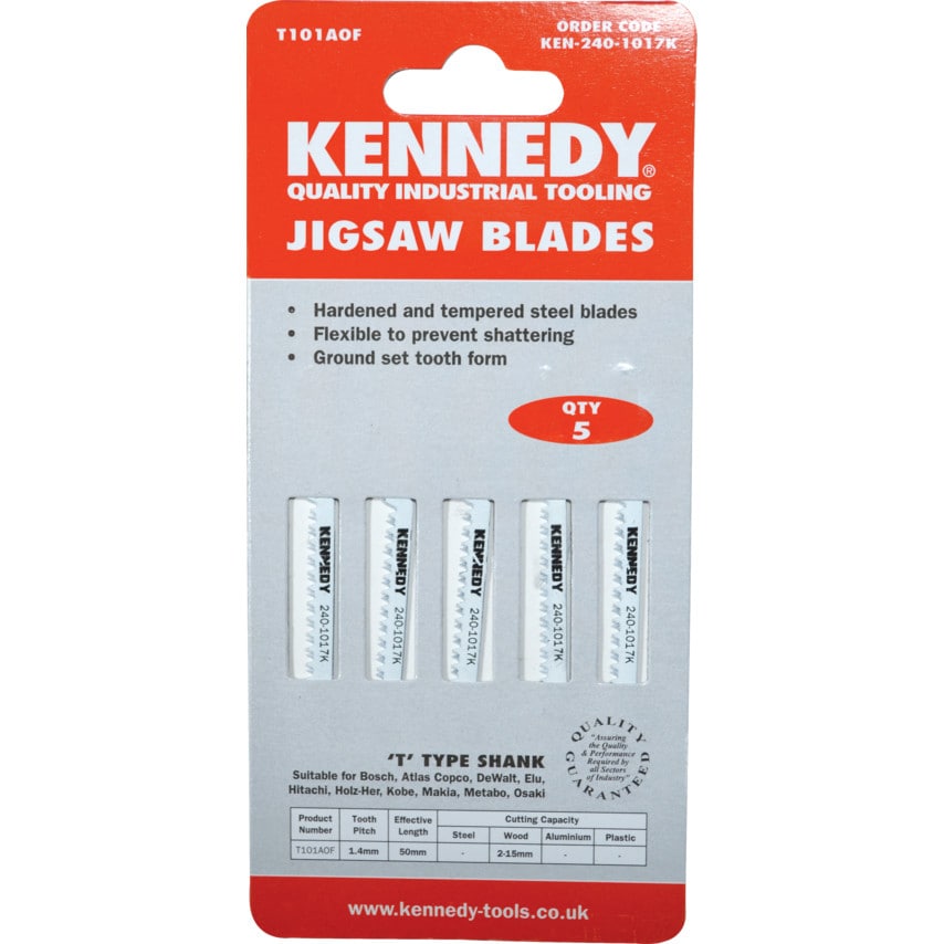 High Carbon Steel (Hcs) Jigsaw Blades for Wood and Wood Based Products (Type T101AOF) PKT-5