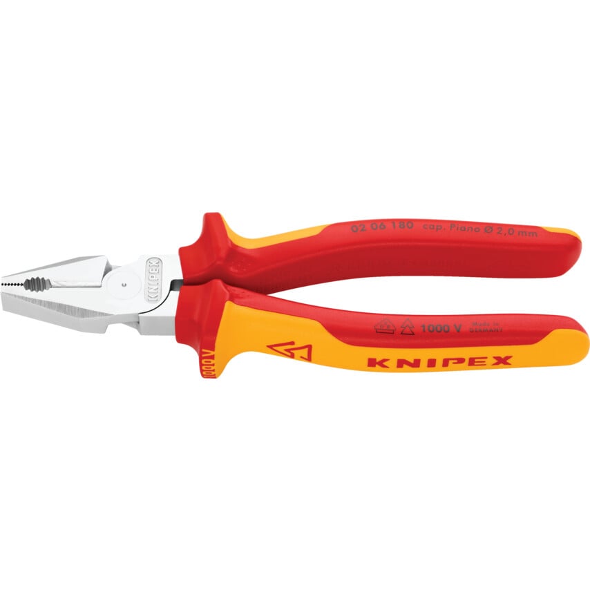 High Leverage Chrome Plated Combination Plier 180mm