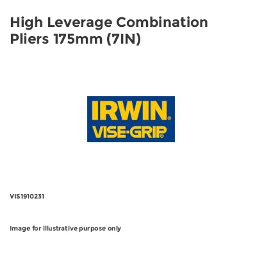 High Leverage Combination Pliers 175mm (7IN)
