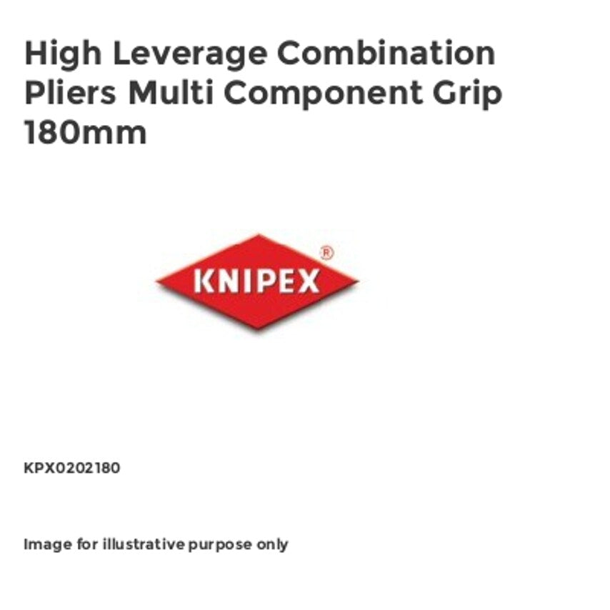 High Leverage Combination Pliers Multi Component Grip 180mm