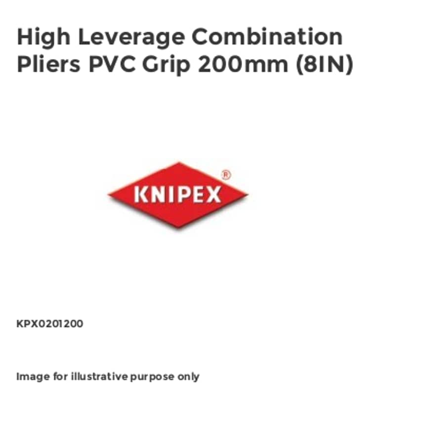 High Leverage Combination Pliers PVC Grip 200mm (8IN) KPX0201200