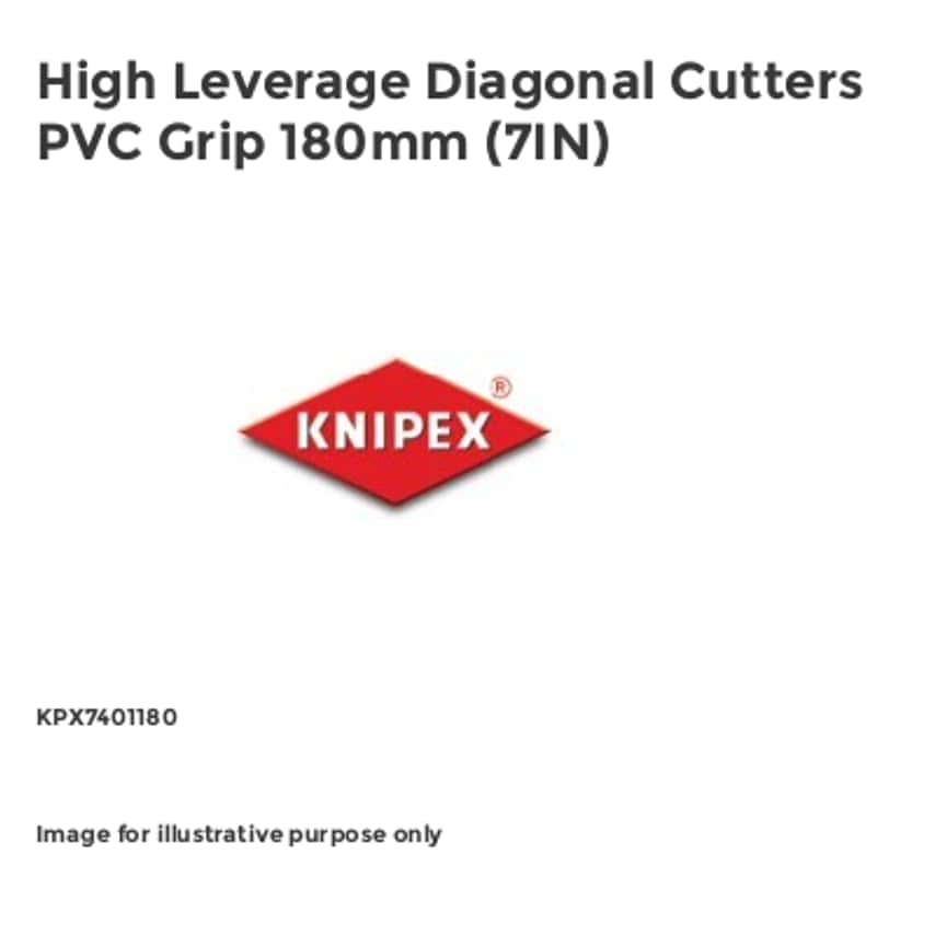High Leverage Diagonal Cutters PVC Grip 180mm (7IN)