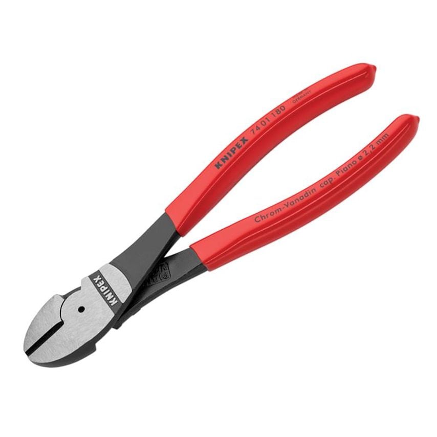 High Leverage Diagonal Cutters PVC Grip 180mm KPX7401180